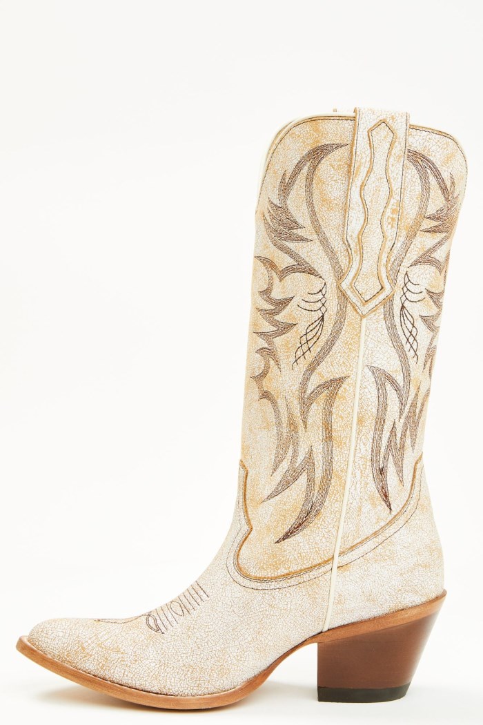 Special Offer Idyllwind Women's Charmed Life Crackle White Leather Western Boots - Round Toe | Ivory