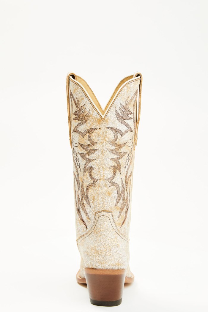 Special Offer Idyllwind Women's Charmed Life Crackle White Leather Western Boots - Round Toe | Ivory