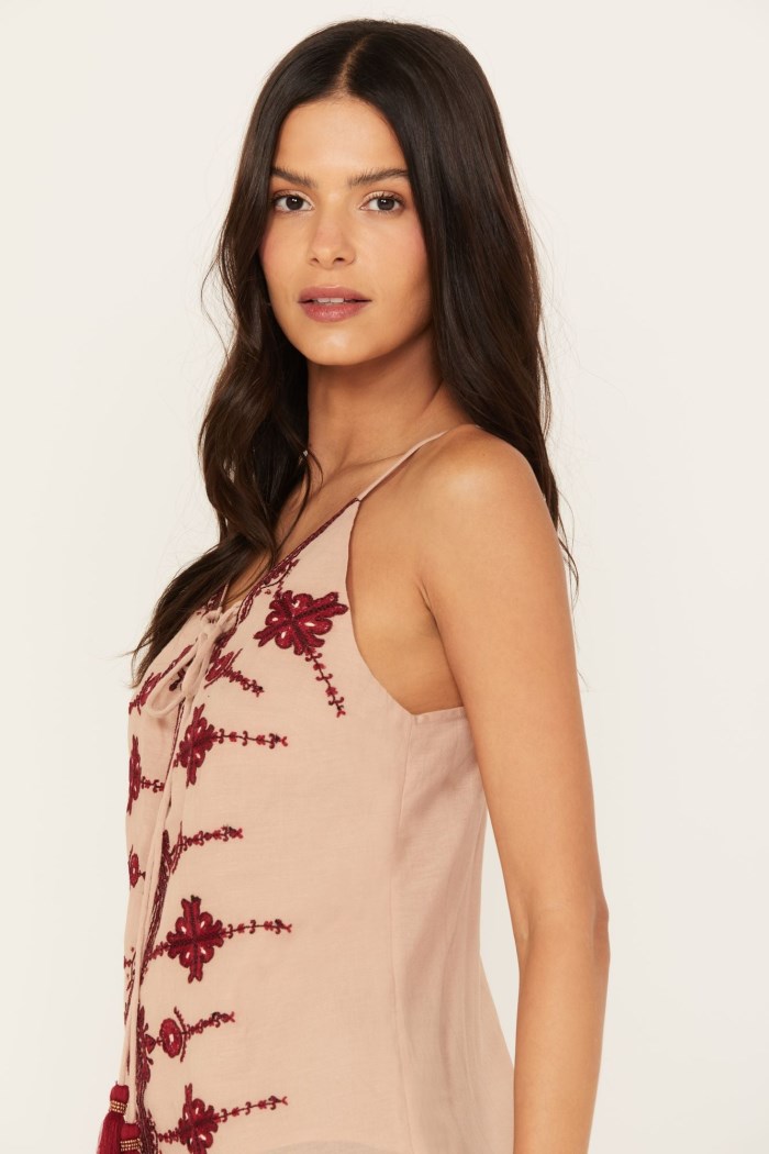 Special Offer Idyllwind Women's Laurel Embroidered Tank | Nude