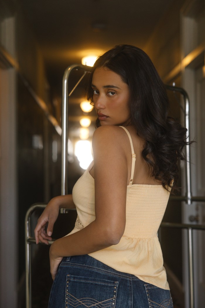 Special Offer Idyllwind Women's Lace Inset Tie-Front Cami | Yellow