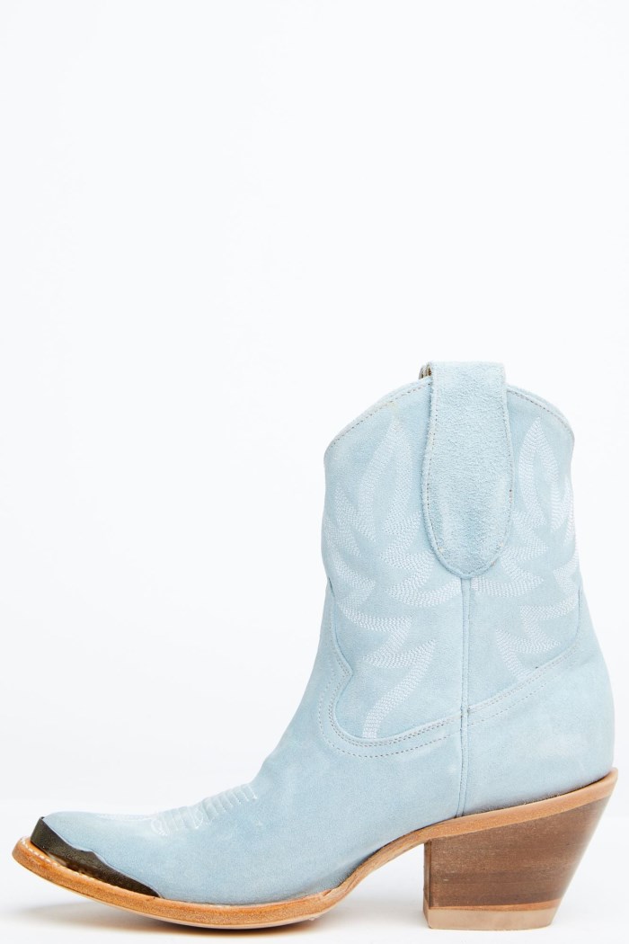 Special Offer Idyllwind Women's Wheels Blue Suede Western Booties - Round Toe | Light Blue
