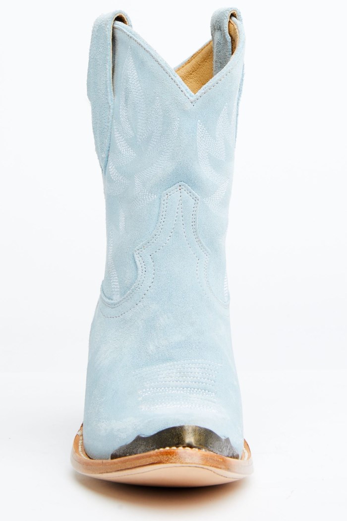 Special Offer Idyllwind Women's Wheels Blue Suede Western Booties - Round Toe | Light Blue