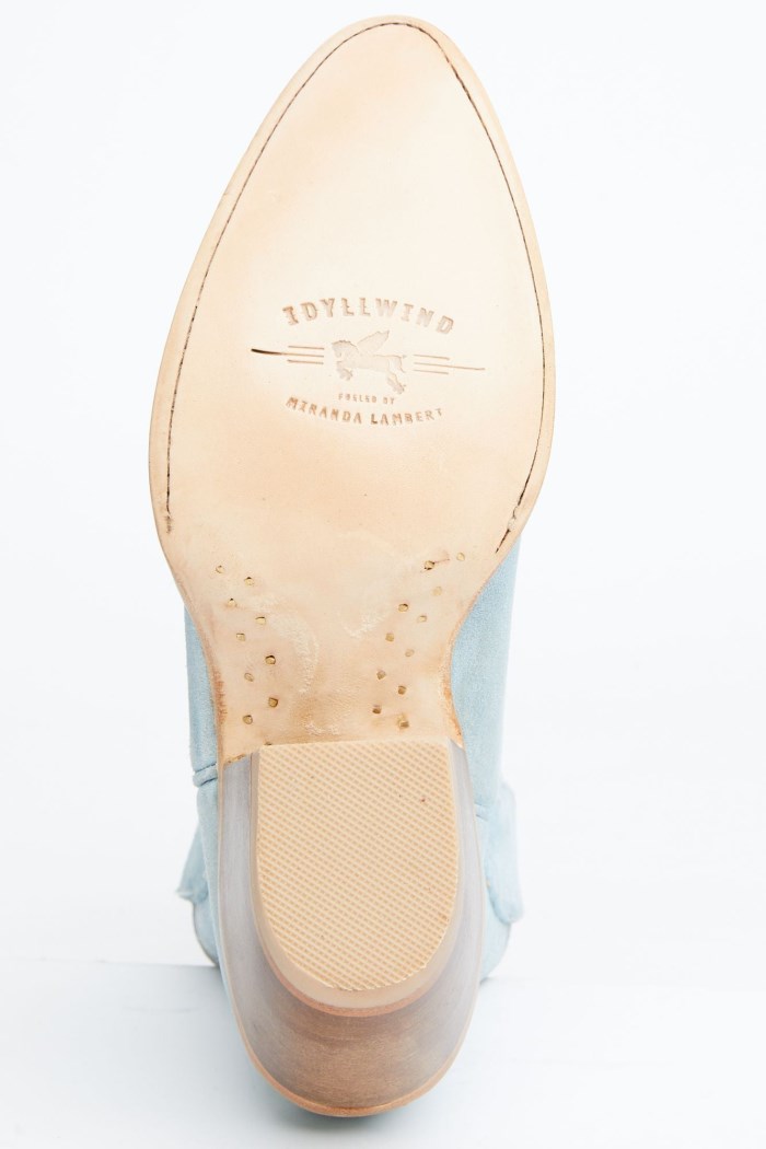 Special Offer Idyllwind Women's Wheels Blue Suede Western Booties - Round Toe | Light Blue