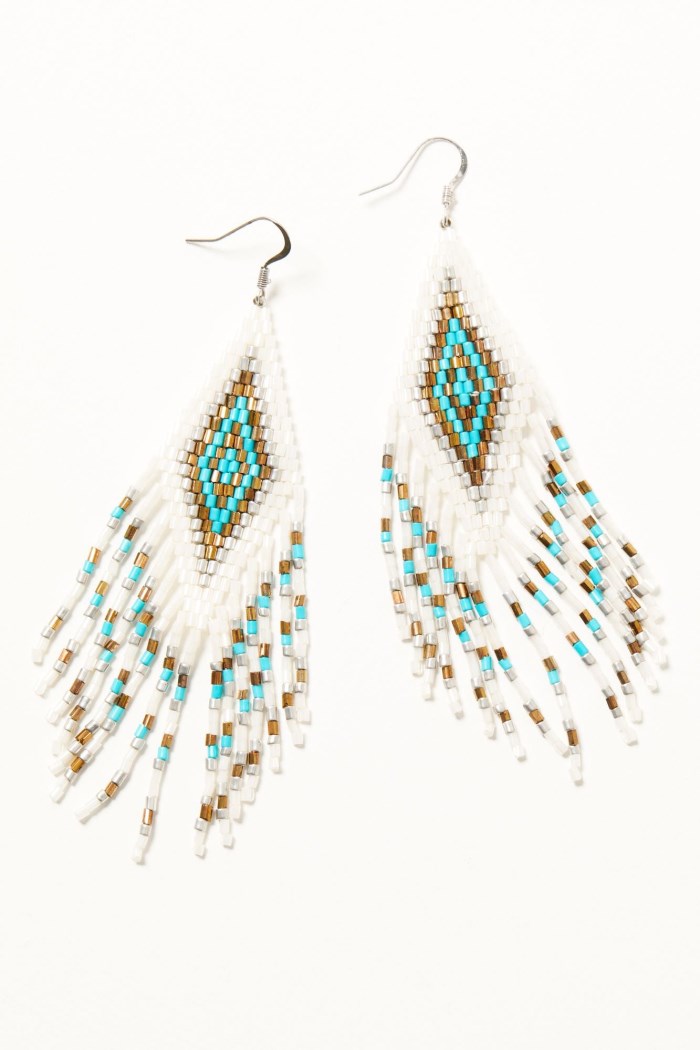 Special Offer Idyllwind Women's Blanco River Beaded Fringe Earrings | White