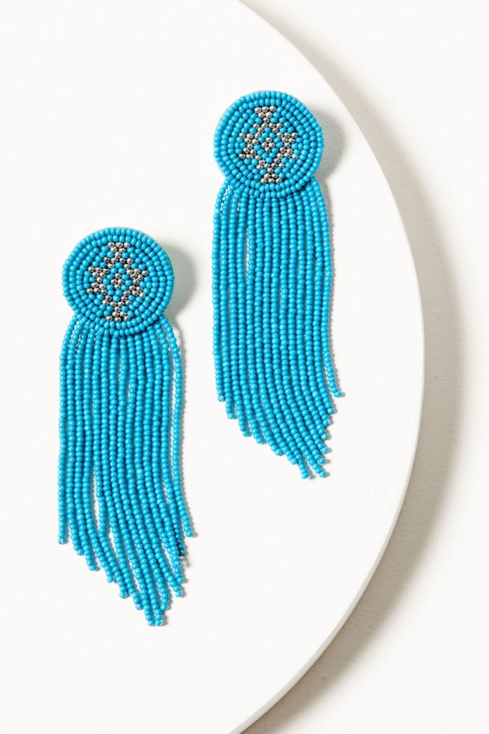 Special Offer Idyllwind Women's Adalee Seed Bead Fringe Earrings | Turquoise