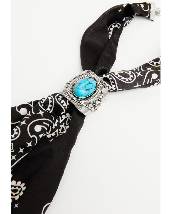 Special Offer Idyllwind Women's Sussex Chain Fringe Bandana Necklace | Black