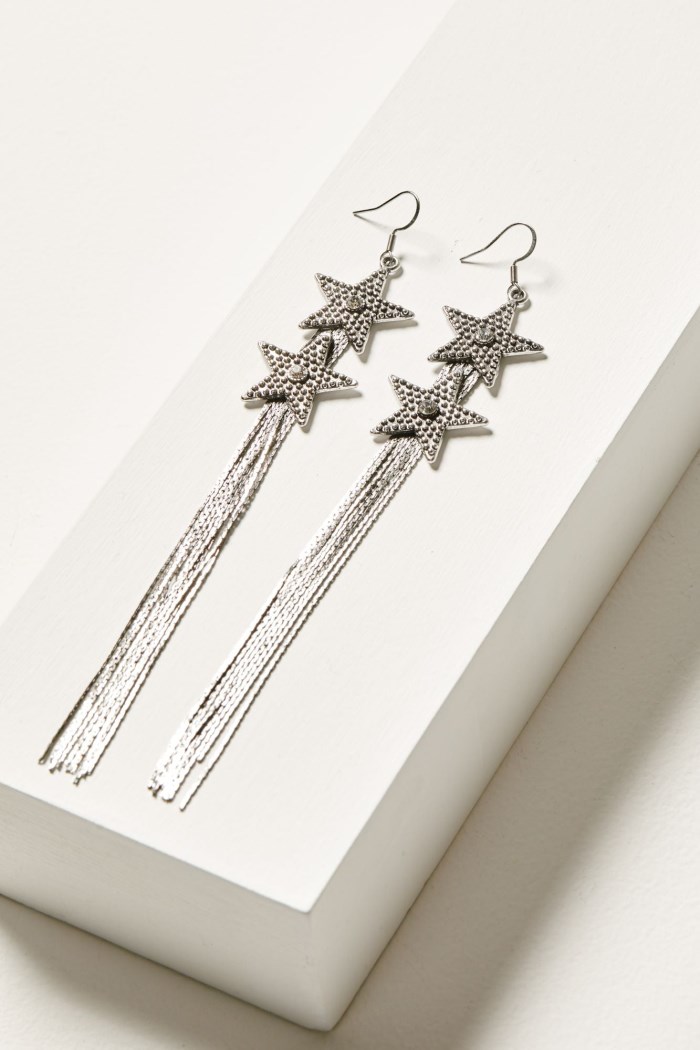 Special Offer Idyllwind Women's Skyline Star Fringe Earrings | Silver