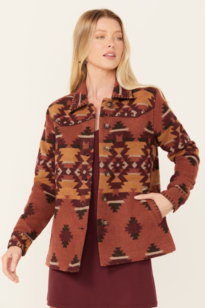 Special Offer Idyllwind Women's Lane Southwestern Print Shacket | Pecan