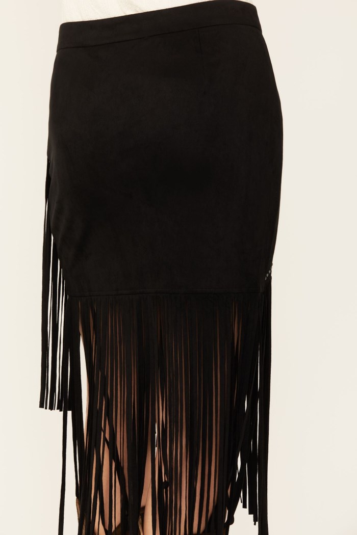 Special Offer Idyllwind Women's Shiloh Asymmetrical Faux Suede Skirt | Black