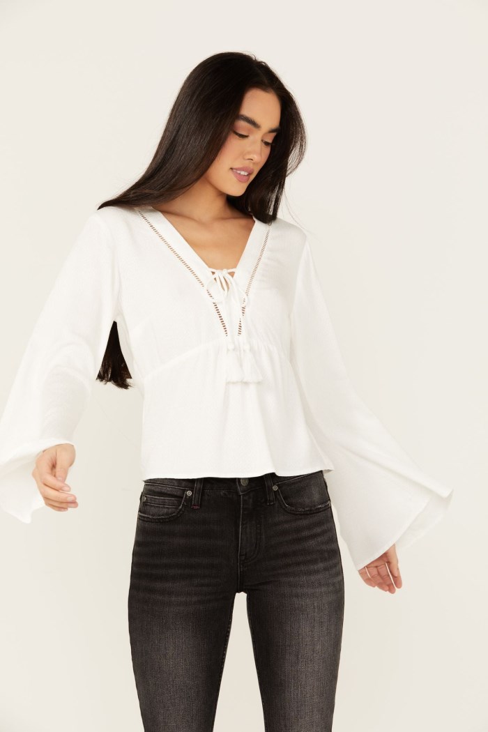 Special Offer Idyllwind Women's Cedar Lace-Up Top | Ivory