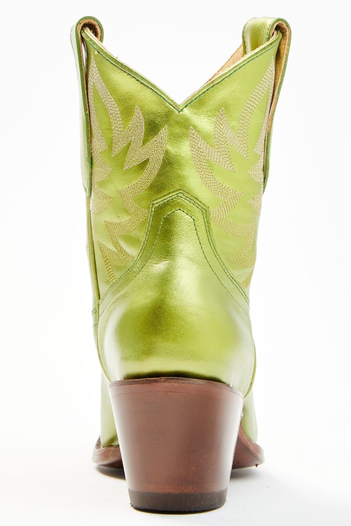 Special Offer Idyllwind Women's Envy Metallic Green Fashion Leather Western Booties - Round Toe | Green