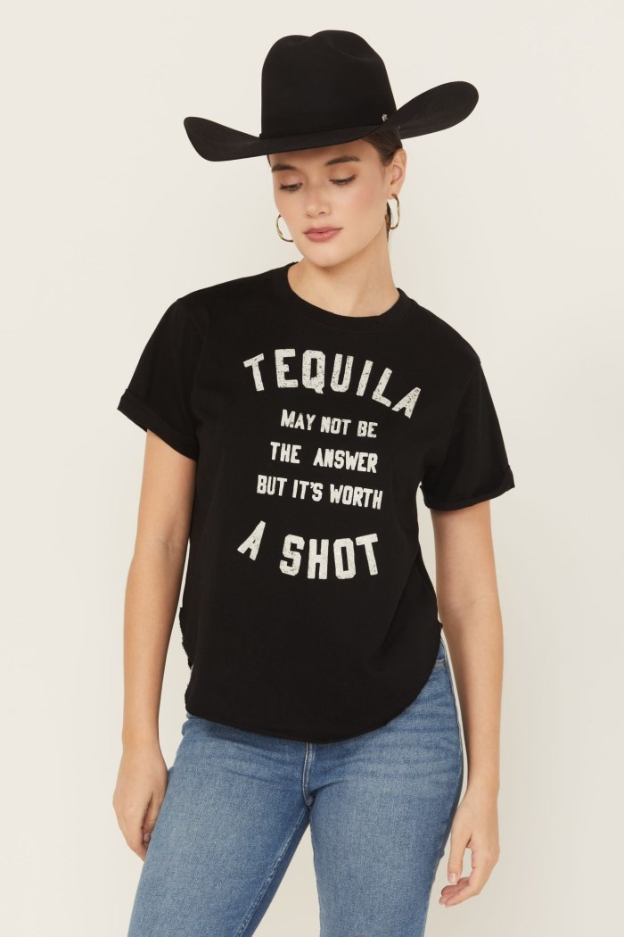 Special Offer Idyllwind Women's Shot Of Tequila Short Sleeve Graphic Tee | Black