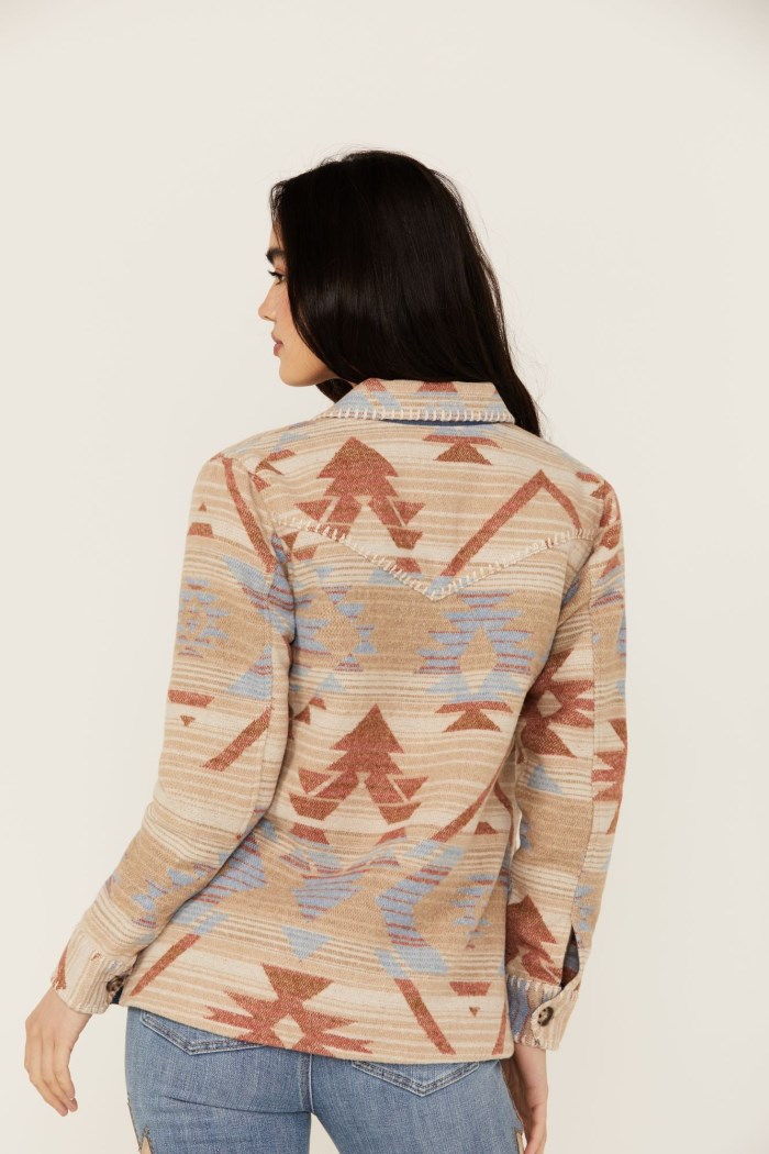 Special Offer Idyllwind Women's Jenry Southwestern Print Oversized Shacket | Nude