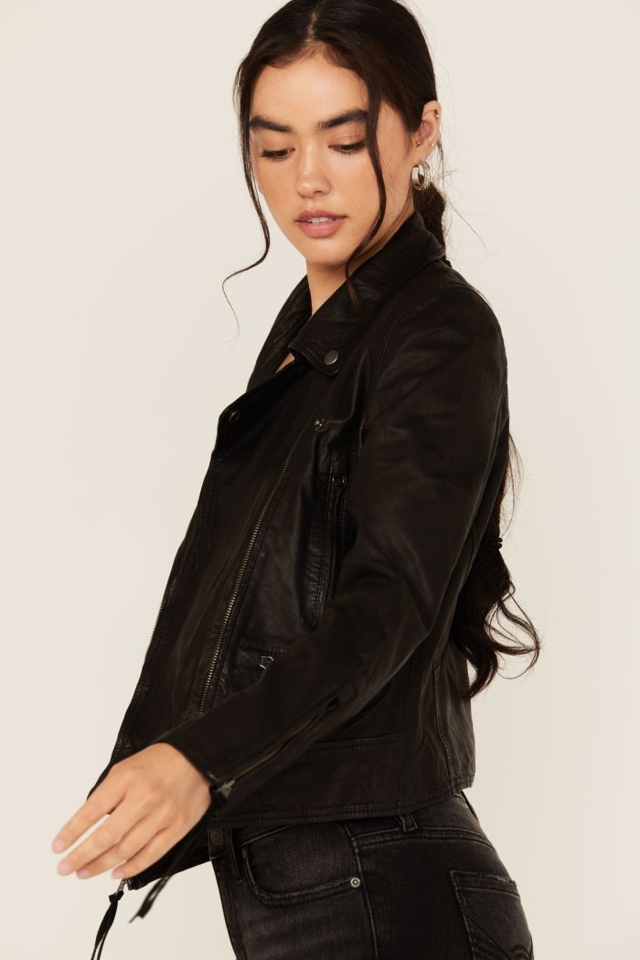 Special Offer Idyllwind Women's Ashton Leather Moto Jacket | Black