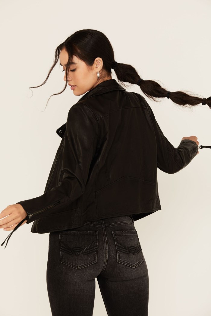 Special Offer Idyllwind Women's Ashton Leather Moto Jacket | Black