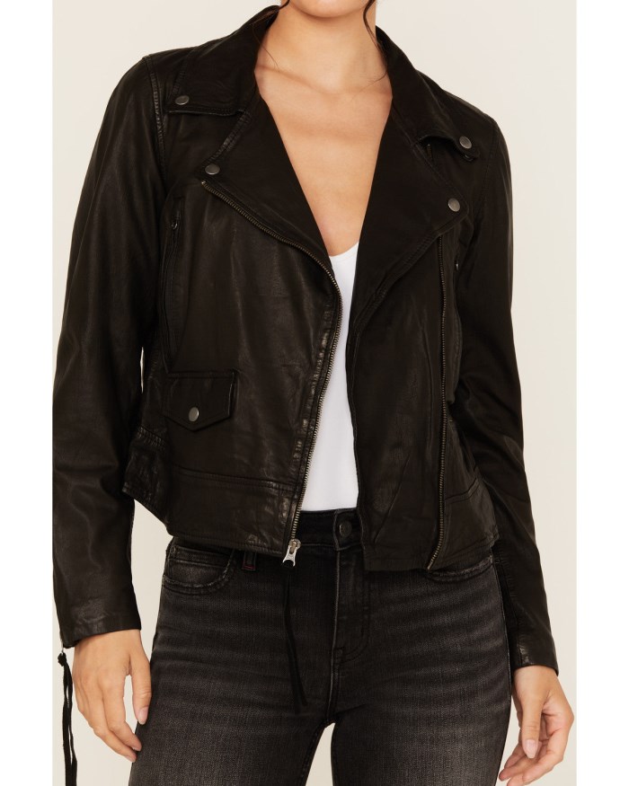 Special Offer Idyllwind Women's Ashton Leather Moto Jacket | Black