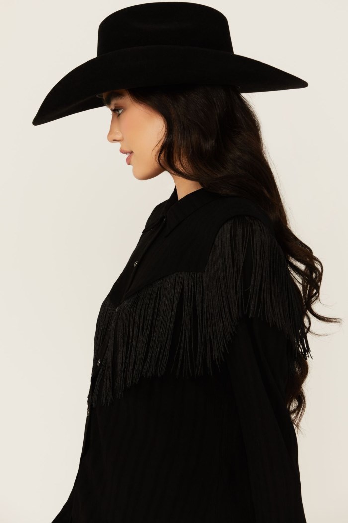 Special Offer Idyllwind Women's Etta Fringe Long Sleeve Snap Western Shirt | Black