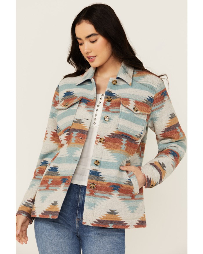 Special Offer Idyllwind Women's Dusk Southwestern Print Shacket | Stone