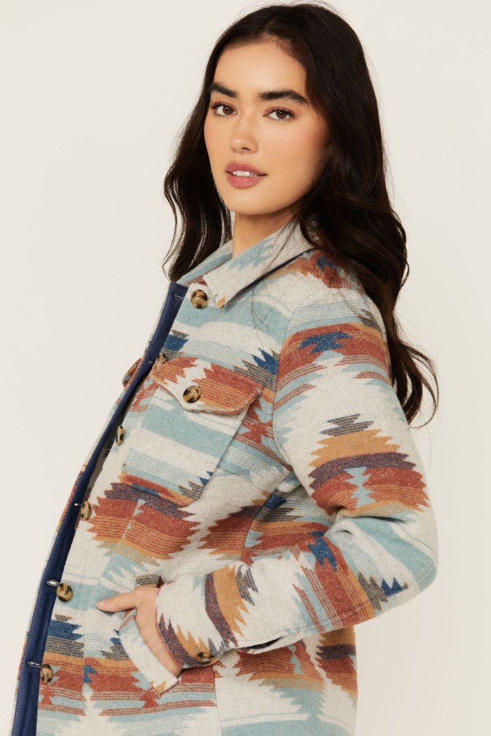 Special Offer Idyllwind Women's Dusk Southwestern Print Shacket | Stone