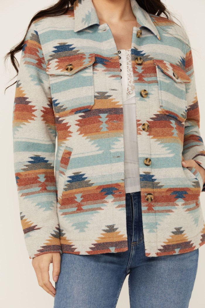 Special Offer Idyllwind Women's Dusk Southwestern Print Shacket | Stone