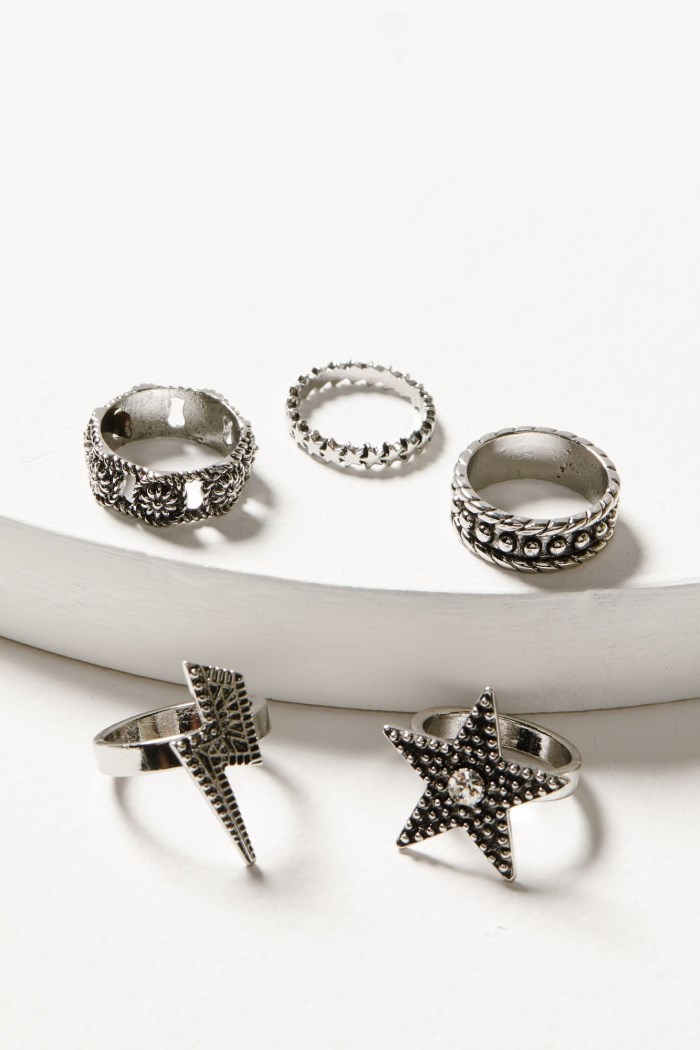 Special Offer Idyllwind Women's Lauderdale 5-piece Silver Ring Set | Silver