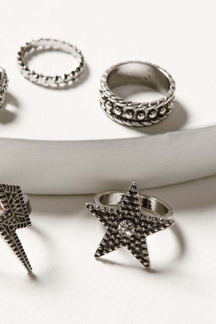 Special Offer Idyllwind Women's Lauderdale 5-piece Silver Ring Set | Silver