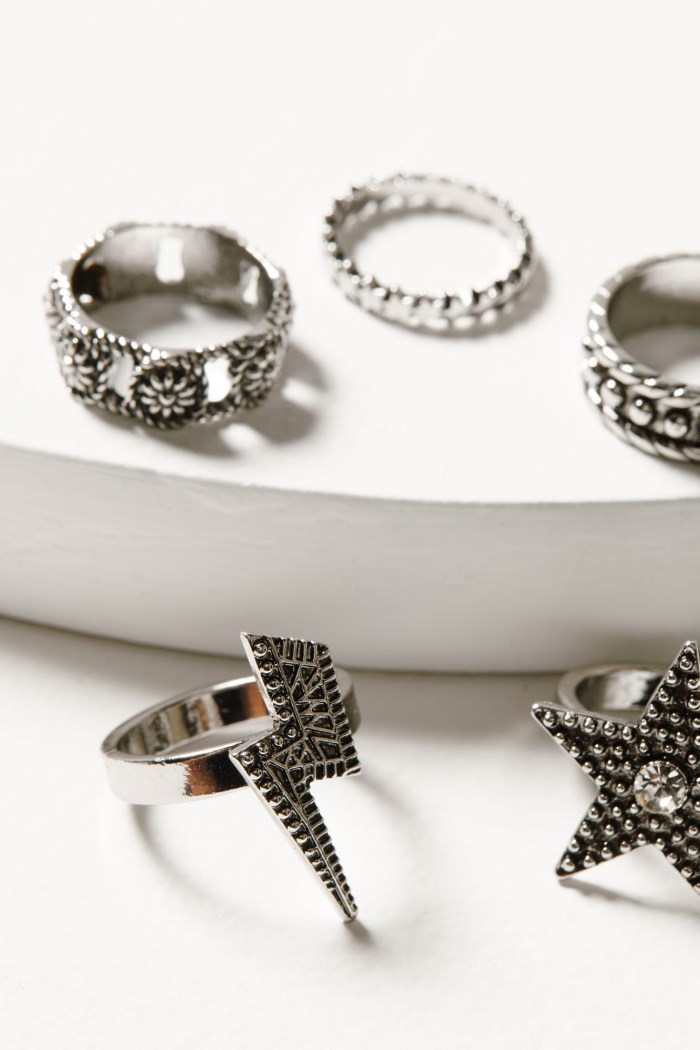 Special Offer Idyllwind Women's Lauderdale 5-piece Silver Ring Set | Silver