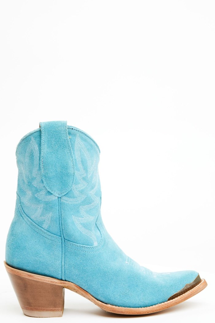 Special Offer Idyllwind Women's Wheels Bluebird Suede Fashion Western Booties - Round Toe | Blue
