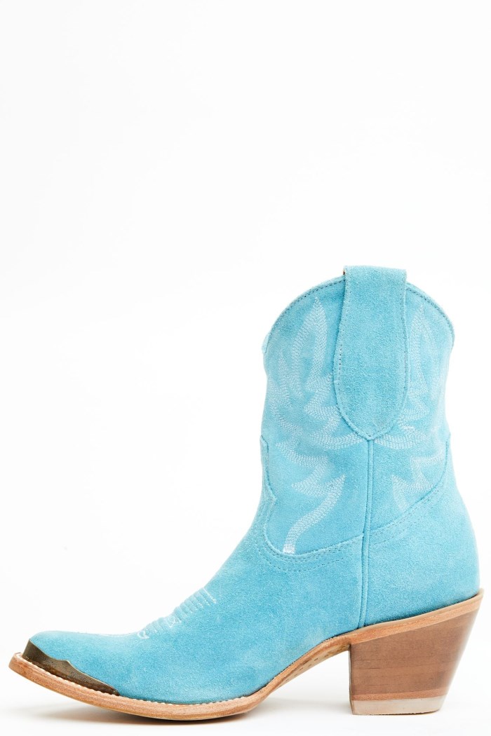 Special Offer Idyllwind Women's Wheels Bluebird Suede Fashion Western Booties - Round Toe | Blue