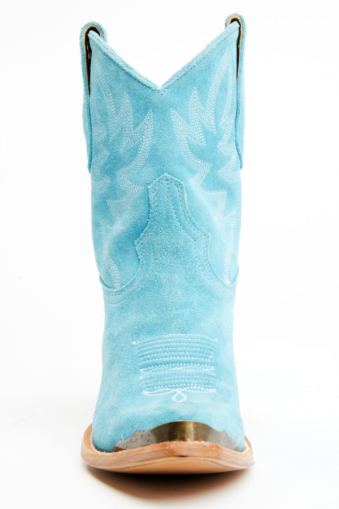 Special Offer Idyllwind Women's Wheels Bluebird Suede Fashion Western Booties - Round Toe | Blue