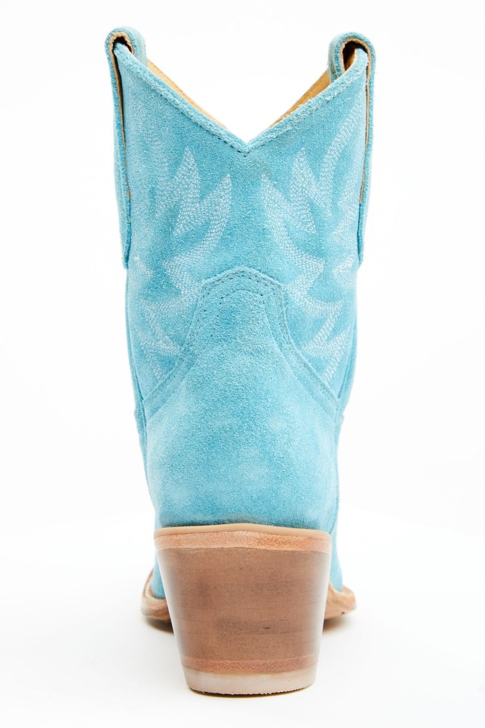 Special Offer Idyllwind Women's Wheels Bluebird Suede Fashion Western Booties - Round Toe | Blue