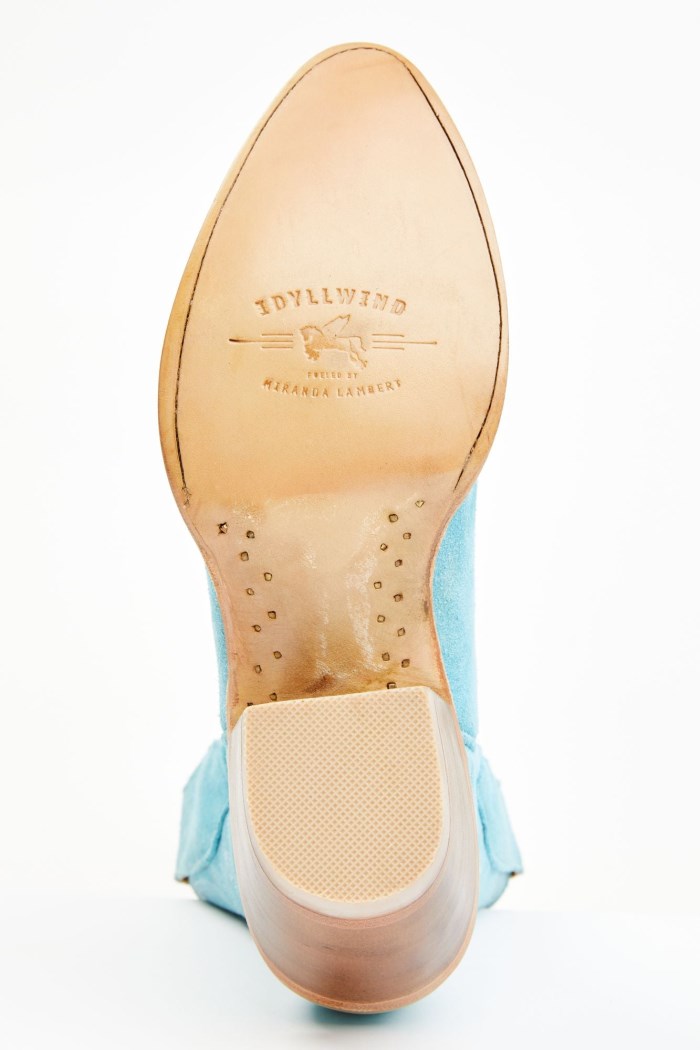 Special Offer Idyllwind Women's Wheels Bluebird Suede Fashion Western Booties - Round Toe | Blue