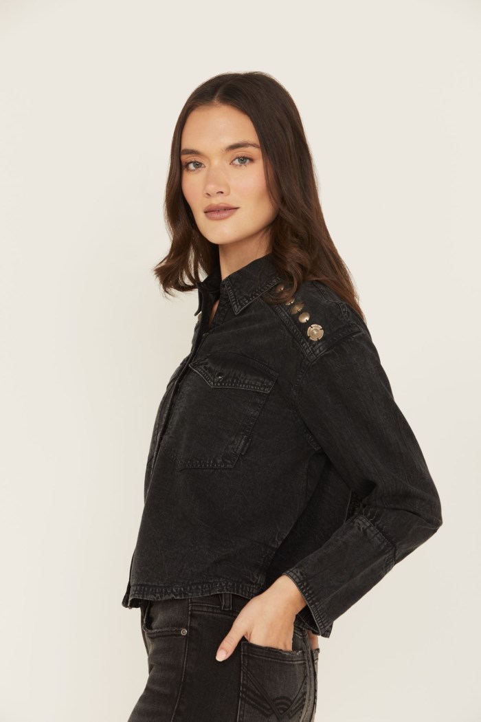 Special Offer Idyllwind Women's Concho Embellished Long Sleeve Snap Western Shirt | Black