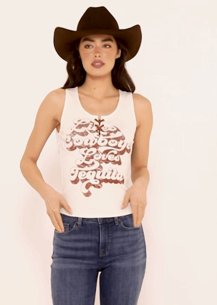 Special Offer Idyllwind Women's Fahari Lace-Up Front Top | Ivory