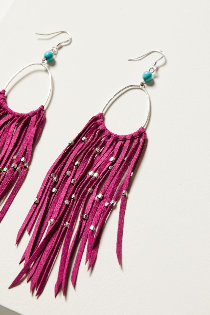 Special Offer Idyllwind Women's Marcella Fuchsia Fringe Earrings | Silver