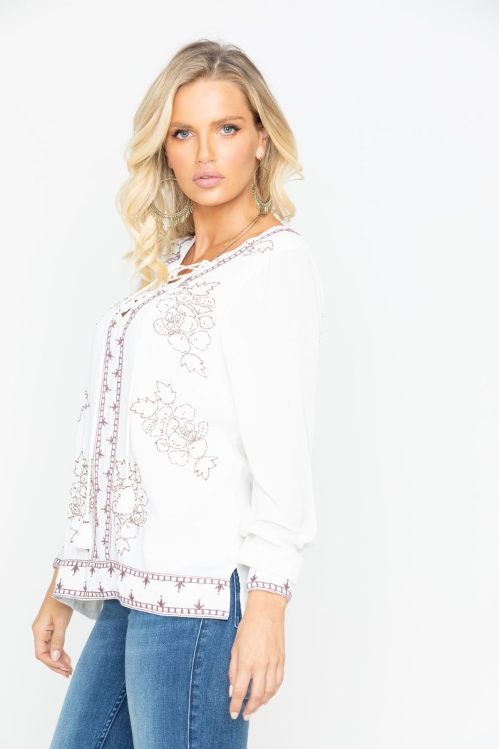 Special Offer Idyllwind Women's Homegrown Lace Up Tunic Top | Ivory