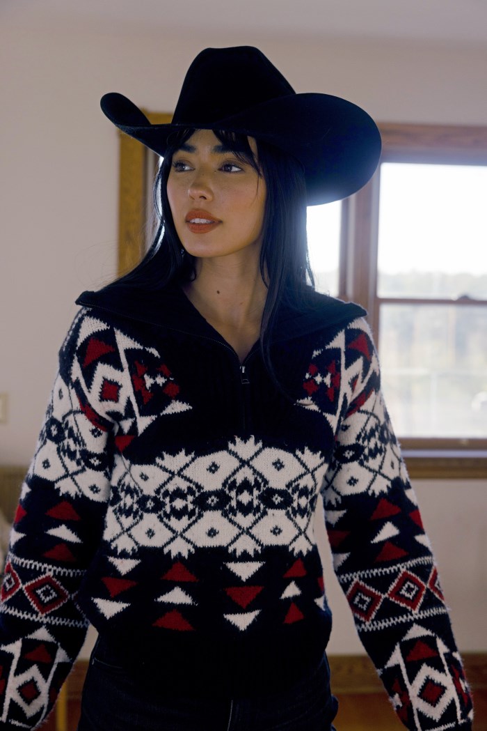 Special Offer Idyllwind Women's Alpine Zip Front Sweater | Black