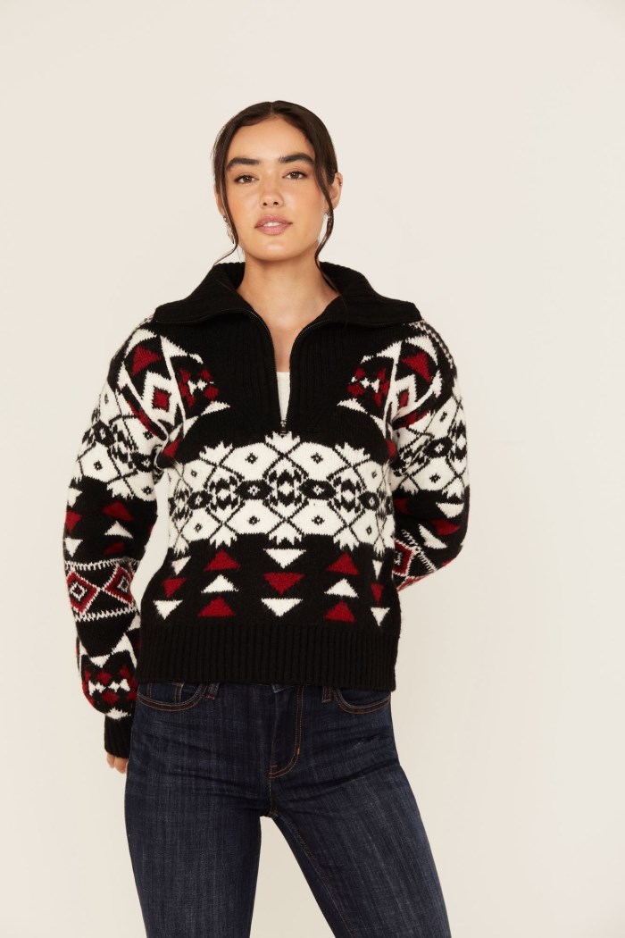 Special Offer Idyllwind Women's Alpine Zip Front Sweater | Black