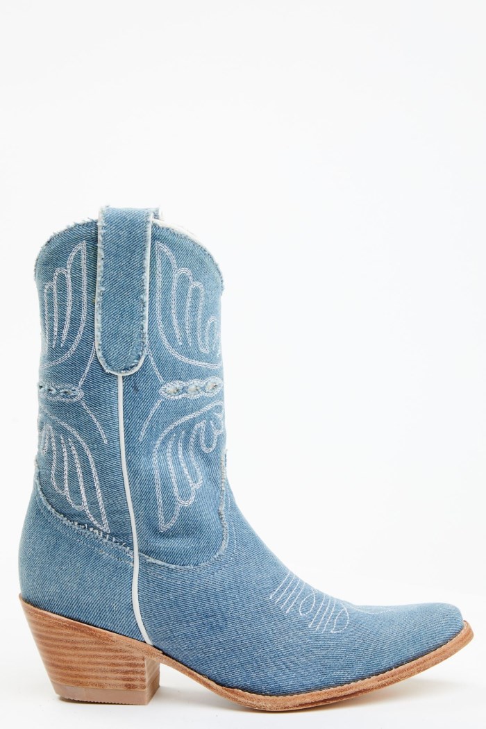 Special Offer Idyllwind Women's Aces Denim Deux Western Boots - Pointed Toe | Blue