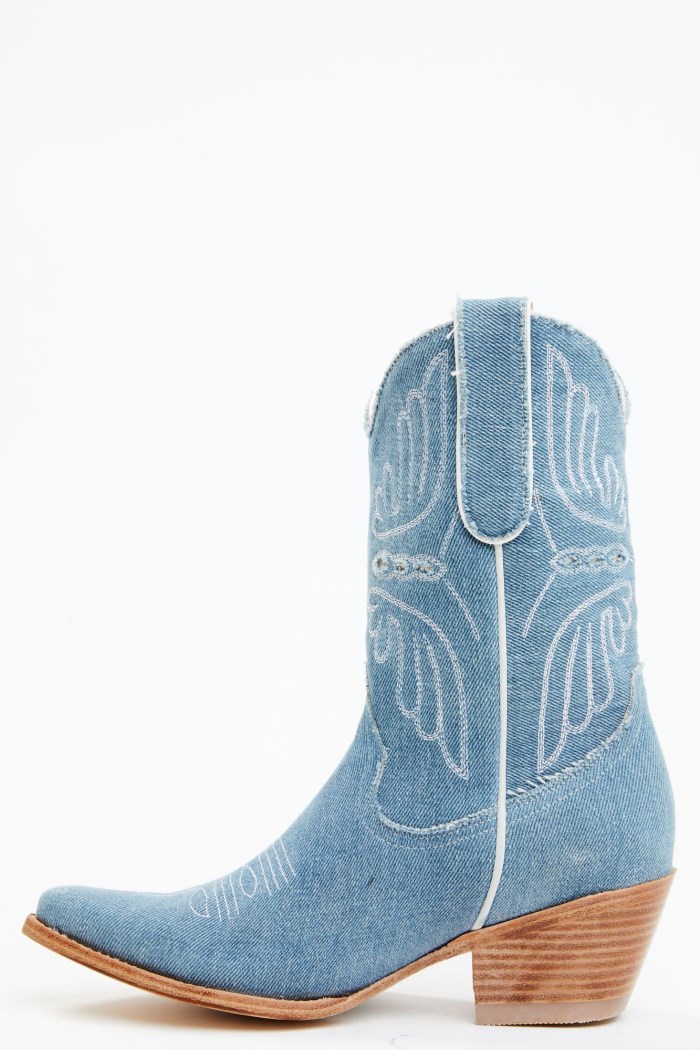 Special Offer Idyllwind Women's Aces Denim Deux Western Boots - Pointed Toe | Blue