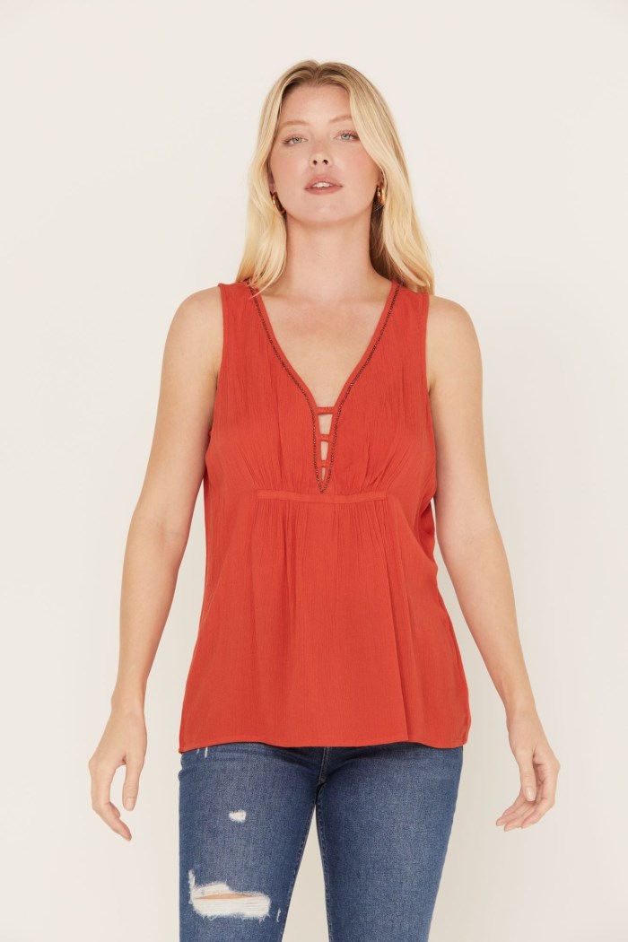 Special Offer Idyllwind Women's Rowan Embellished Tank Top | Orange