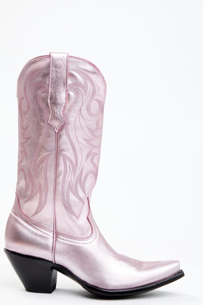 Special Offer Idyllwind Women's Rose' Metallic Pink Leather Western Boots - Snip Toe | Pink