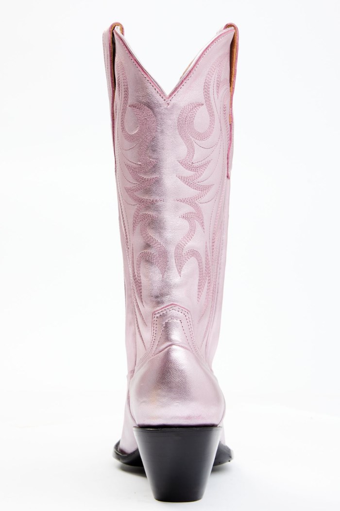 Special Offer Idyllwind Women's Rose' Metallic Pink Leather Western Boots - Snip Toe | Pink