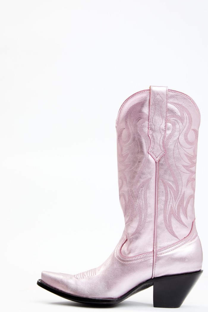 Special Offer Idyllwind Women's Rose' Metallic Pink Leather Western Boots - Snip Toe | Pink