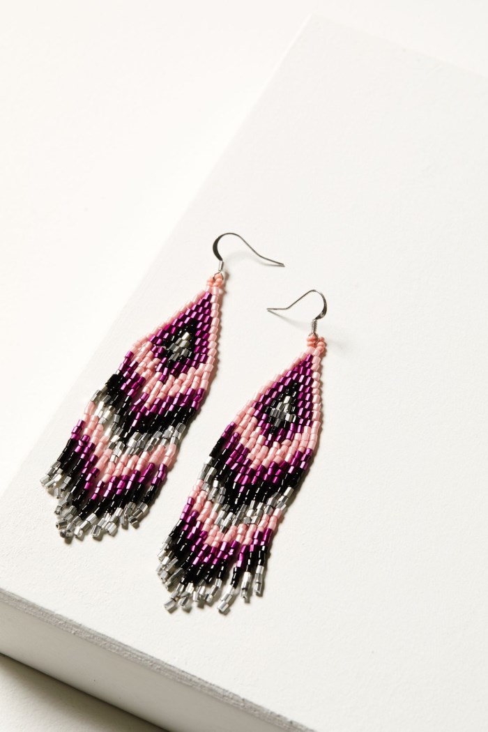 Special Offer Idyllwind Women's Beaded Pavilion Earrings | Fuchsia