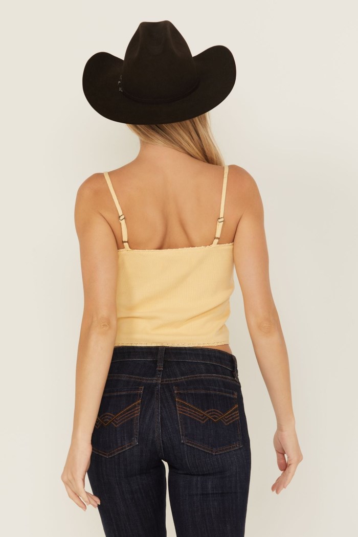 Special Offer Idyllwind Women's Lace Trim Cami | Yellow