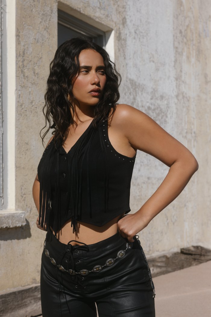 Special Offer Idyllwind Women's Fringe Denim Bustier | Black