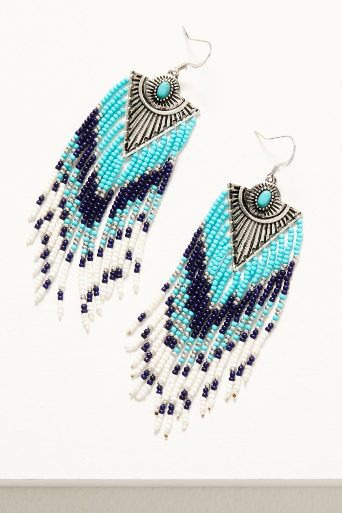 Special Offer Idyllwind Women's Lenox Beaded-Fringe Earrings | Silver