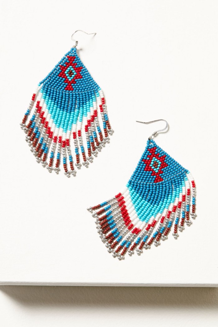 Special Offer Idyllwind Women's Blueridge Antique Seed Bead Fringe Earrings | Blue