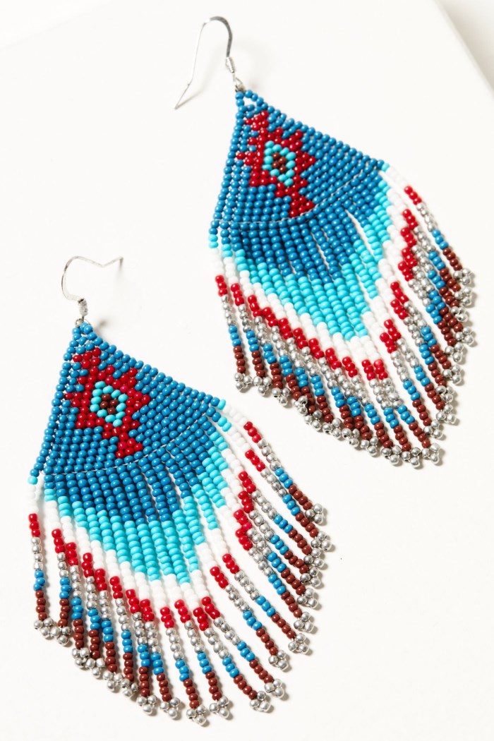Special Offer Idyllwind Women's Blueridge Antique Seed Bead Fringe Earrings | Blue